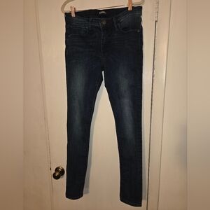 Express Dark Indigo Women's Skinny Legging Mid Rise Jeans